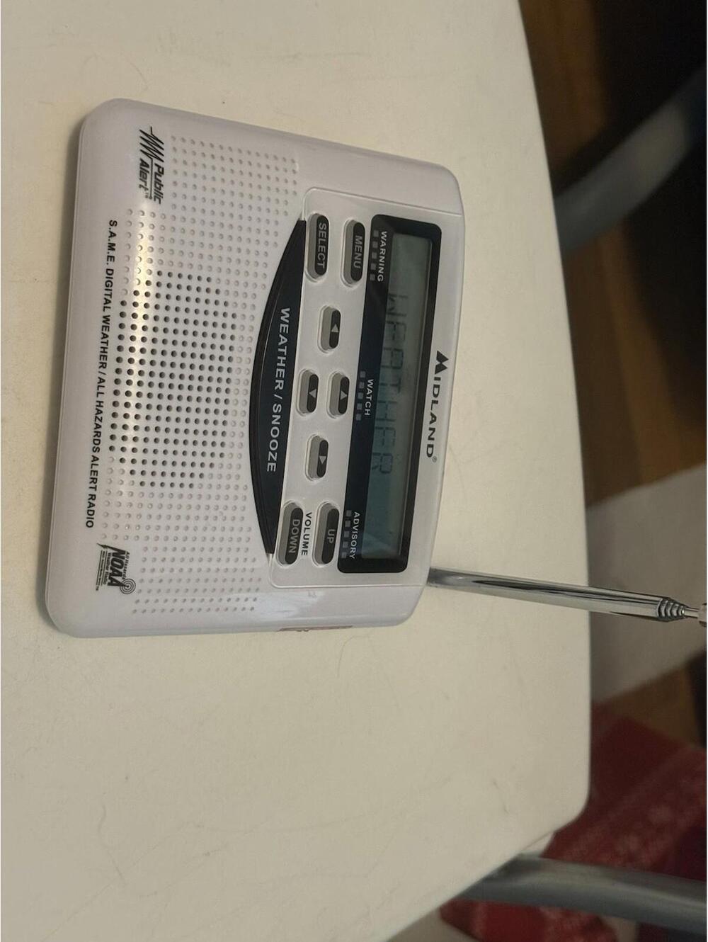 Midland WR120 Weather Alert Radio No Power Cord , Tested Working